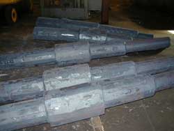 Stepshafts preparing for custom forging at Great Lakes Forge in Michigan