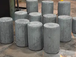 Custom steel rounds prepped for open-die forgings Custom steel rounds prepped for open-die forgings at Great Lakes Forge