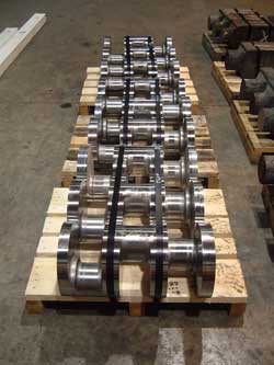 Finalized custom forged crankshafts at Great Lakes Forge