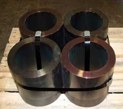 Forged steel rounds hollowed out at Great Lakes Forge Michigan