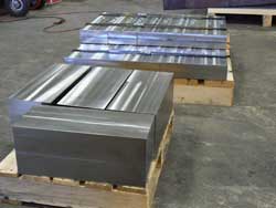 Blocks of stainless steel ready for blanket orders